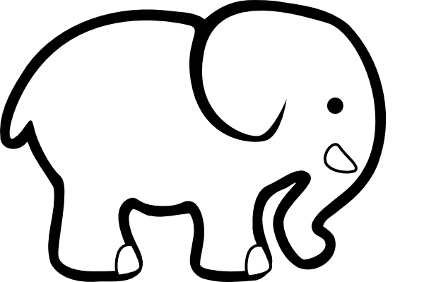Elephant Head Clipart Black And White | Clipart Panda - Free ...