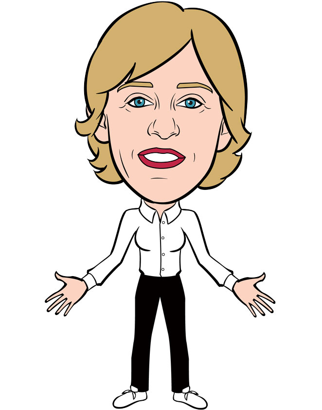 Celebrity Caricatures Cartoons Funny Poster Illustrations