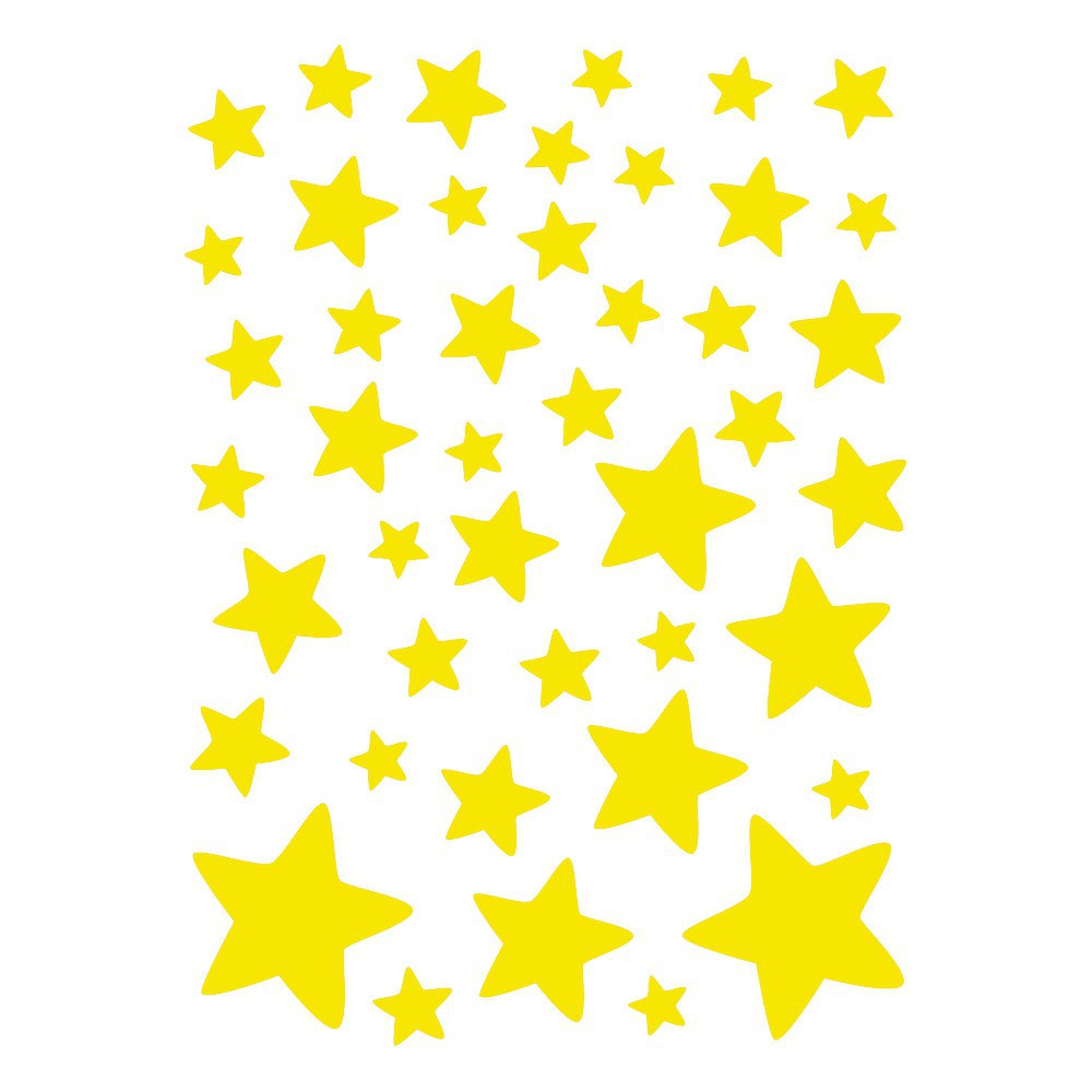Lilipinso Stickers - sheet of neon yellow stars - Kids Bedroom ...