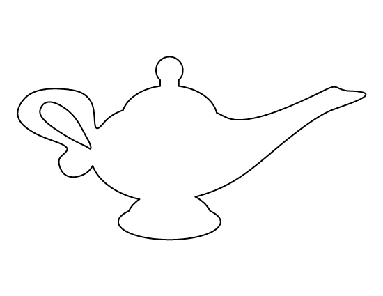 Genie lamp pattern. Use the printable outline for crafts, creating ...