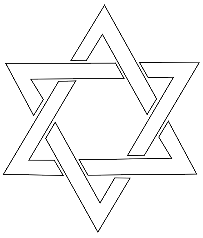 Star Of David Coloring Pages | SelfColoringPages.com