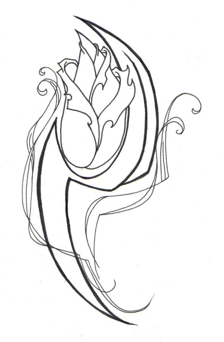 Rose Lineart by Pick-Your-Poison on DeviantArt