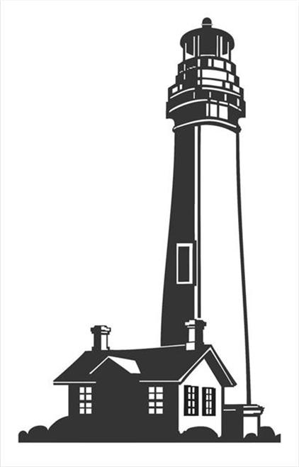 Lighthouse Silhouette Beach House Vinyl Wall Art Decal Sticker ...