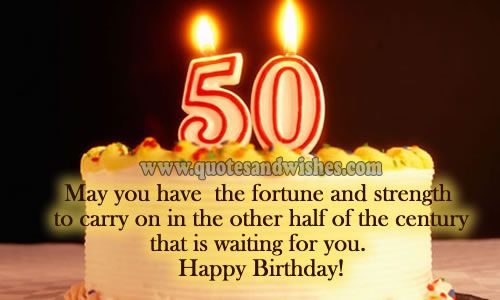 50th Happy Birthday Quotes | Beautiful Picture Quotes, Whatsapp ...