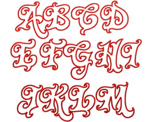 Graffiti Alphabet : Letter A to Z - Twirly Whirly Applique ...