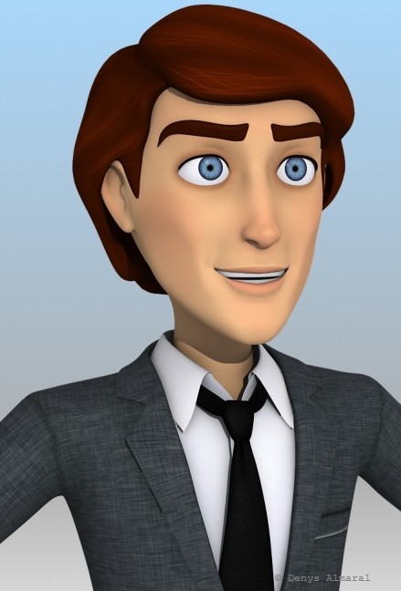 Cartoon Man Handsome Guy by Denys Almaral - 3D Artist