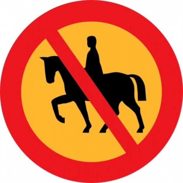 No Horse Riding Sign clip art Vector | Free Download