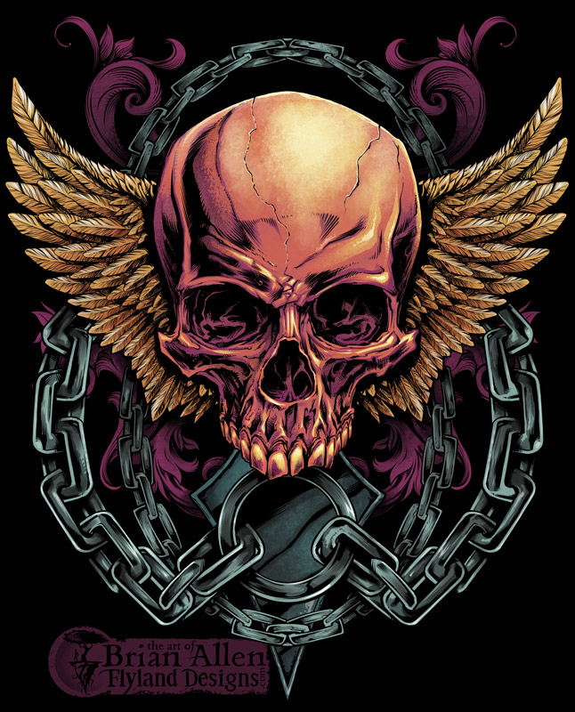 Skull T-Shirt Design for MMA Apparel Brand - Flyland Designs ...