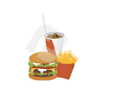 Fast Food Vector Clip Art | PoweredTemplate.com