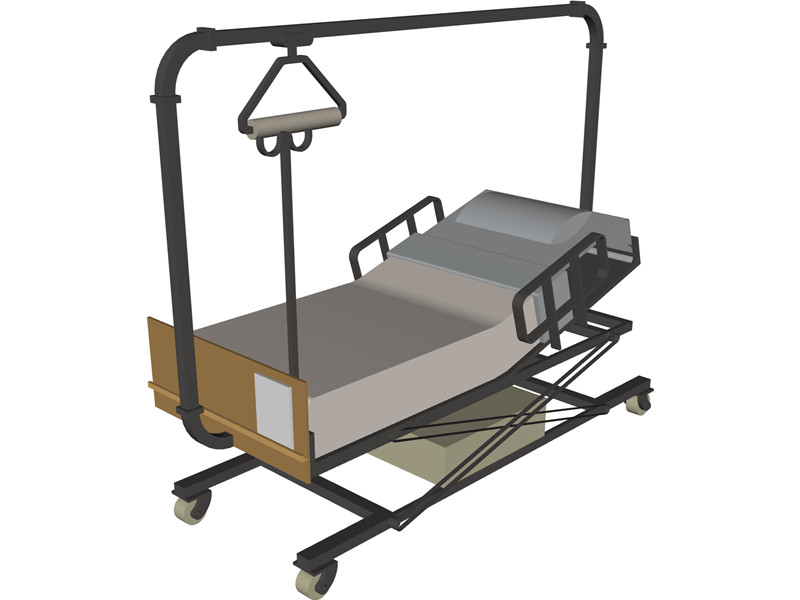 Hospital Bed 3D Model Download | 3D CAD Browser