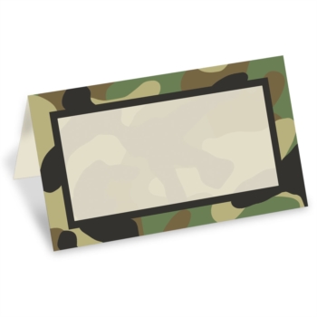 Camouflage Folded Place Cards | PaperDirect