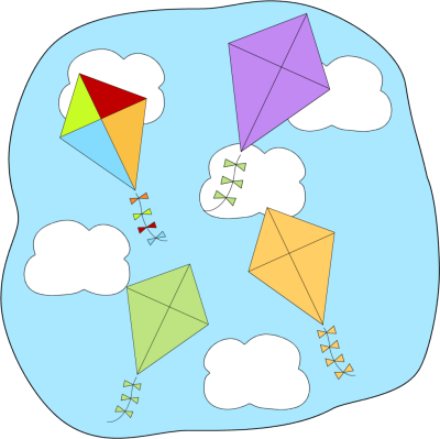 Kites In The Sky | Clipart Panda - Free Clipart Images