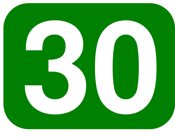 Green Rounded Rectangle With Number 30 clip art - vector clip art ...