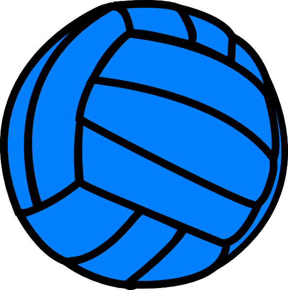 Blue Volleyball clip art - vector clip art online, royalty free ...