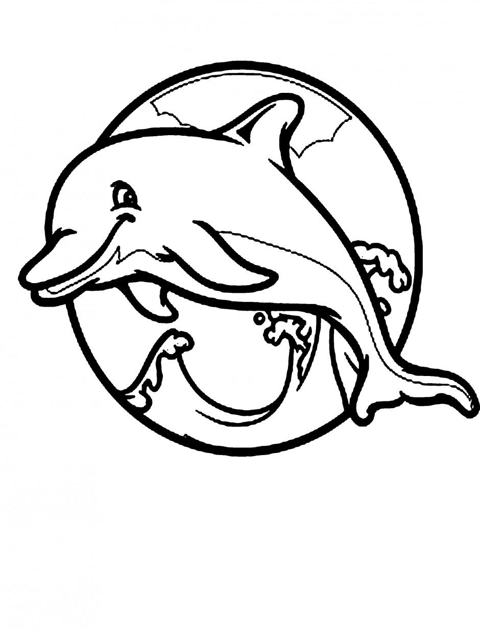 Dolphin baby Colouring Pages