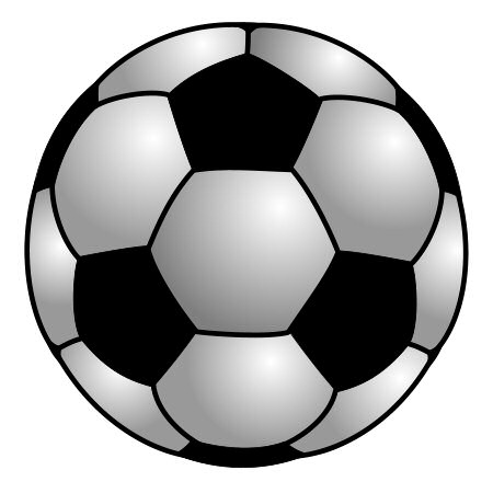 Drawing a cartoon soccer ball