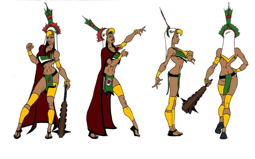 Aztec Character Turnaround by acomicworld on deviantART