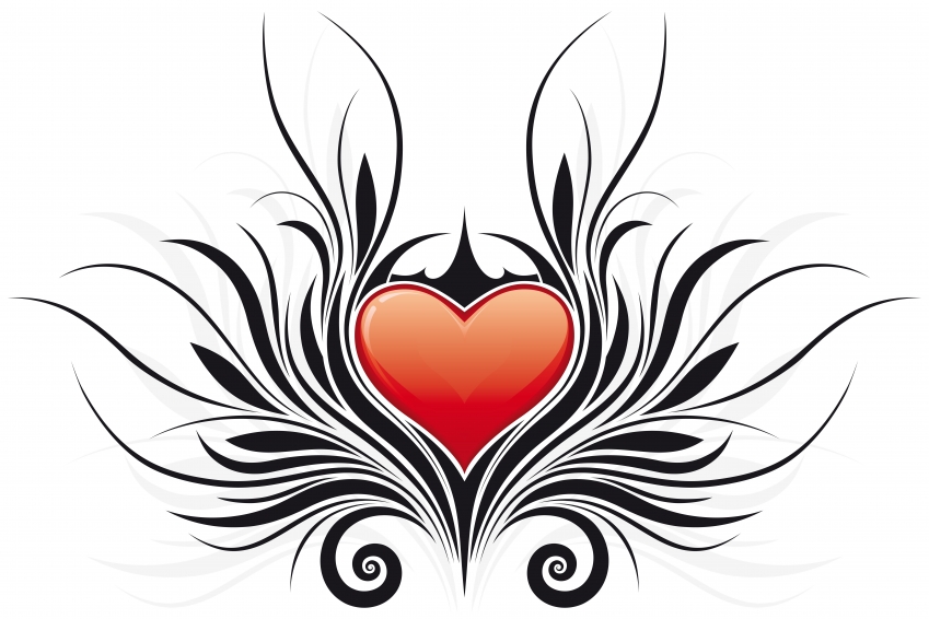 Tribal Heart Floral / Heart Tattoos / Free Tattoo Designs, Gallery ...