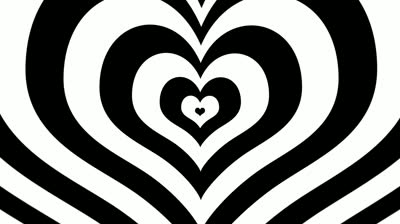 Concentric White Hearts On Black Background.Great For Keying Or ...