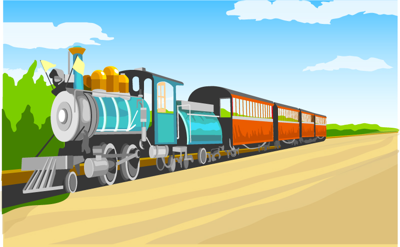 Cartoon Train illustration Vector | Free Vector Graphic Download