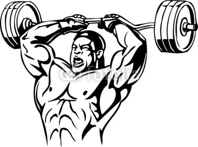 Bodybuilding and Powerlifting - vector illustration." Stock image ...