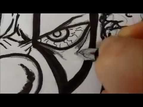 How To Draw A Demon Clown Face - YouTube
