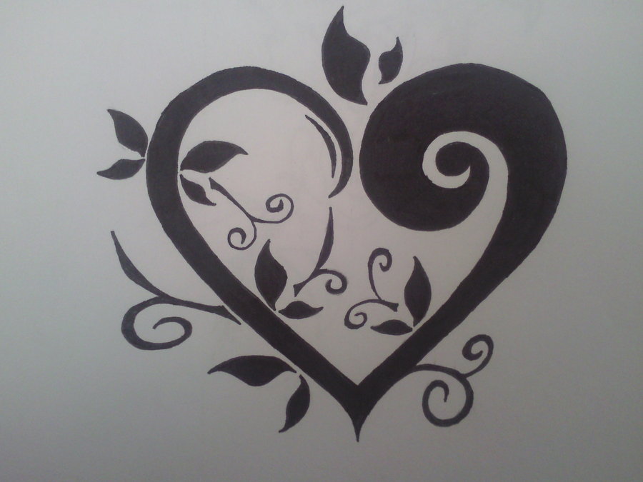 Tribal Heart 01 by dafy00the00stars on DeviantArt