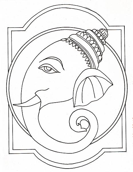 Design Patterns for Paintings/ Sketches : Ganesh, Durga, & Lord ...