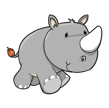 Pix For > Cute Cartoon Rhino