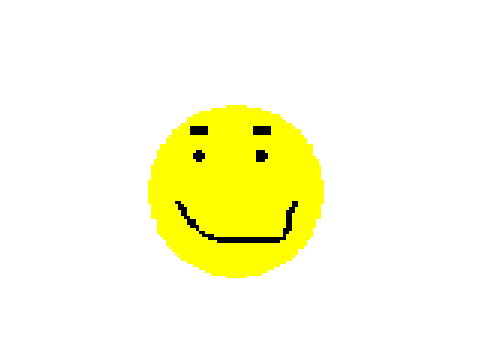 eyebrow raising smiley face gif remix on Scratch