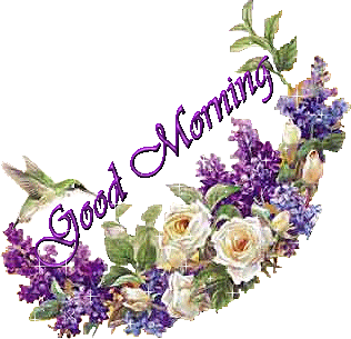 Good Morning Flowers Animated Glitter Graphics