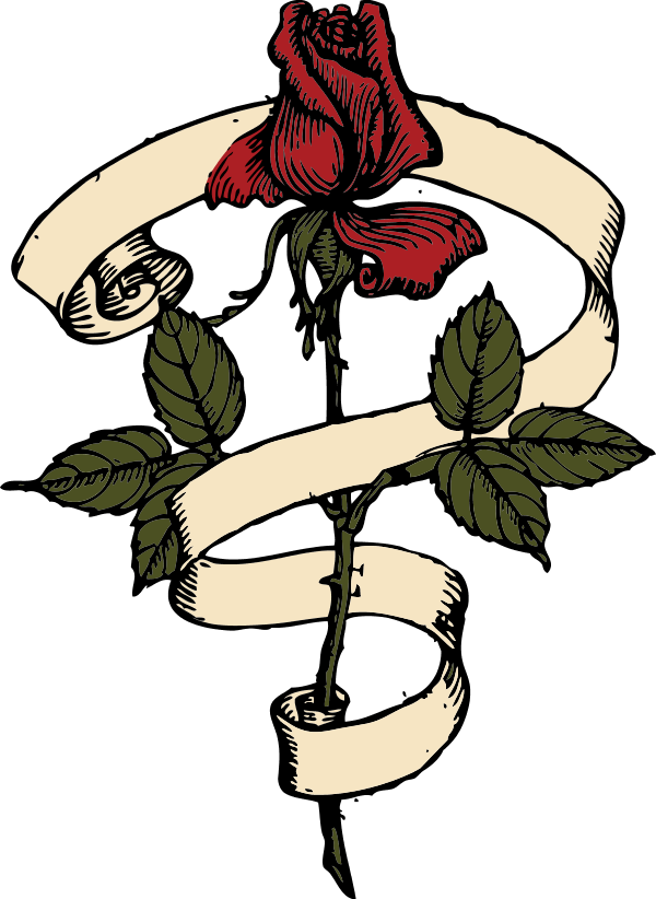 rose scroll - vector Clip Art