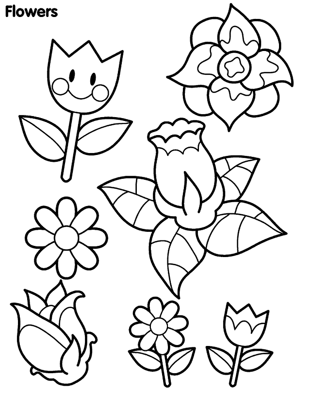 coloring pages of flowers