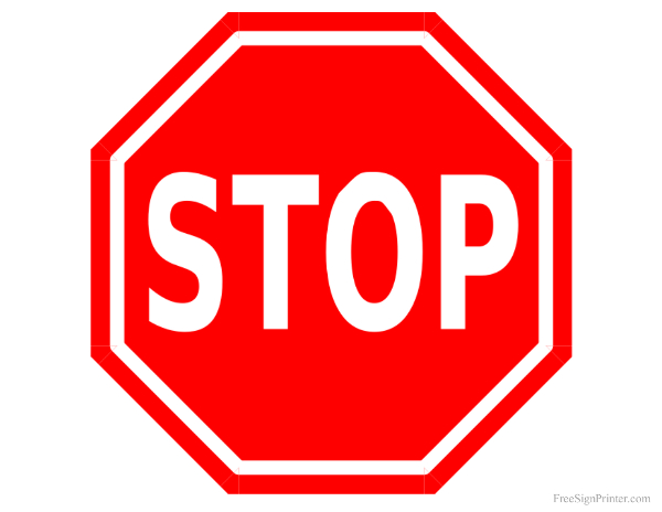 Printable Stop Sign