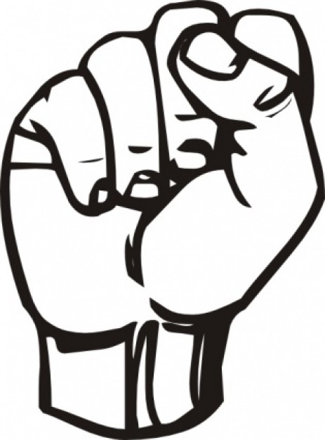 Sign Language S Fist clip art Vector | Free Download