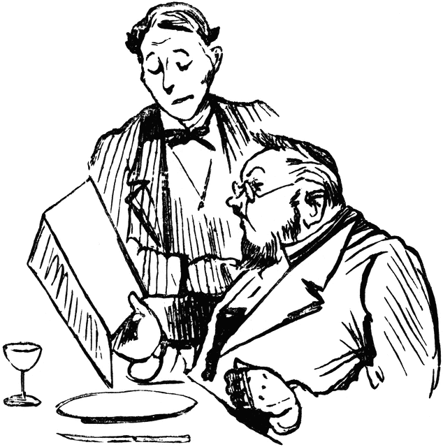 Waiter and Customer | ClipArt ETC