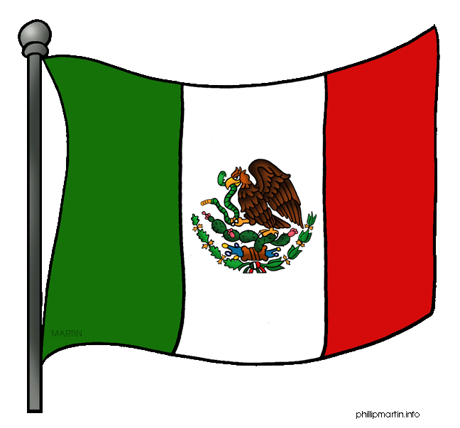 Free Flags Clip Art by Phillip Martin, Mexico Flag