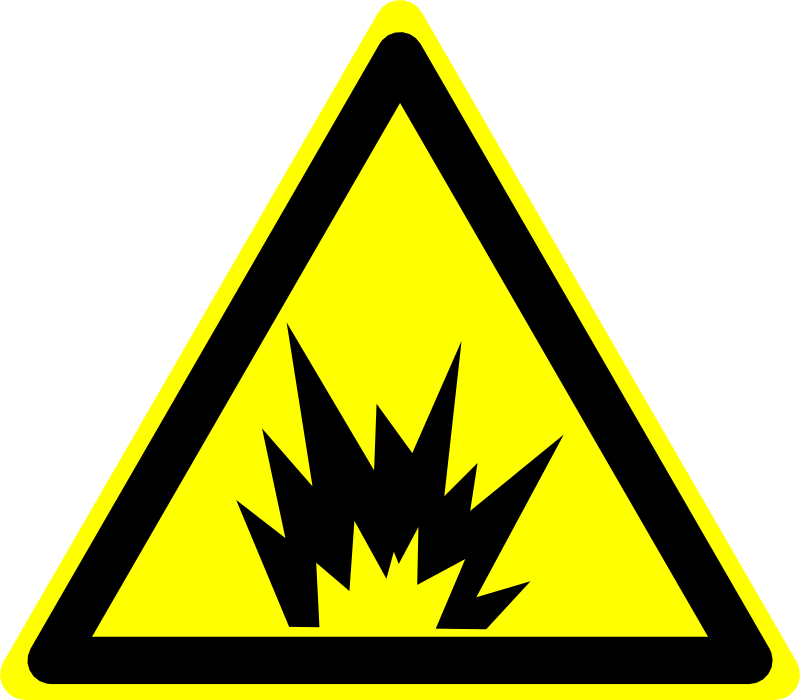 Clipart - Hazard Warning Sign: Explosion