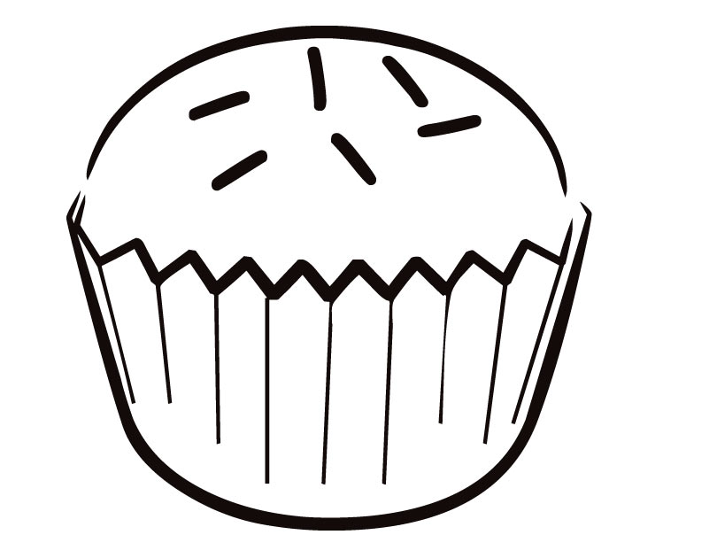 Cupcake Coloring Page