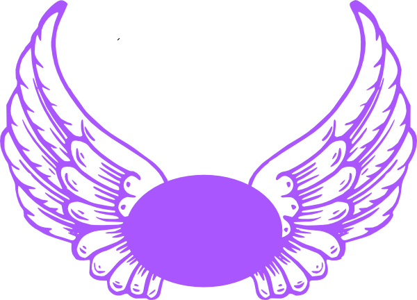Purple And Purple Guardian Angel Wings clip art - vector clip art ...
