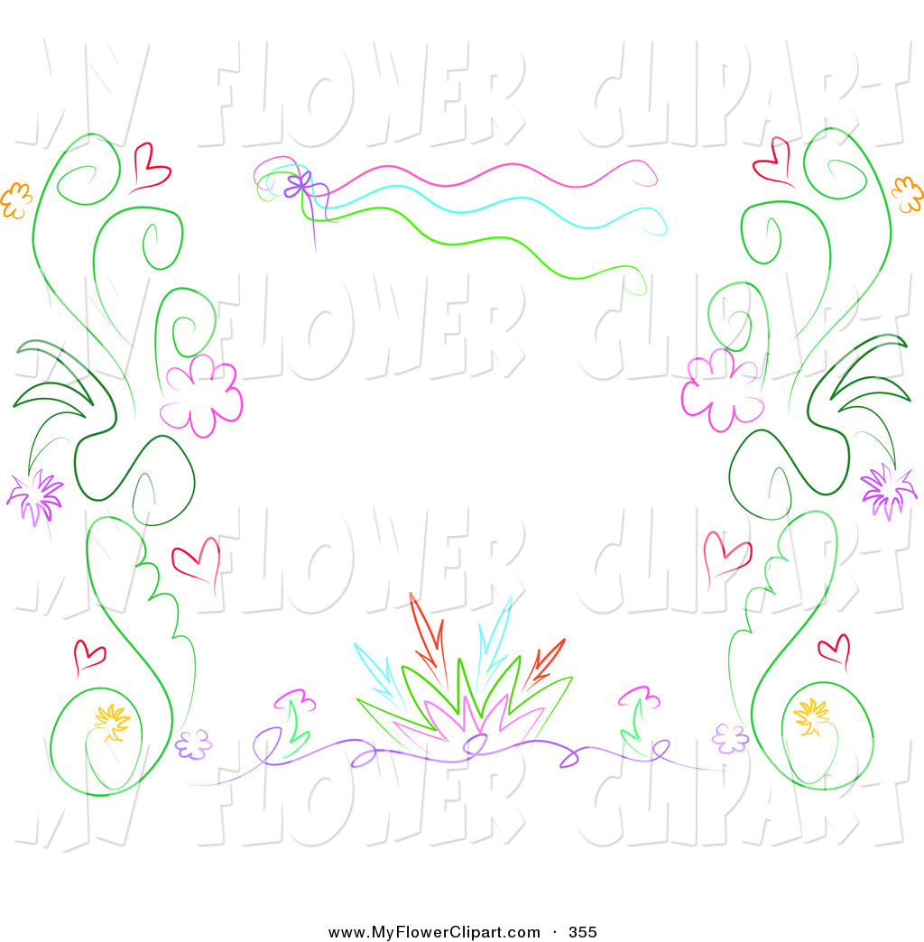 Royalty Free Stock Flower Designs of Stationery Borders