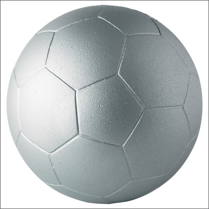 Silver Football Stress Ball | Mikkis