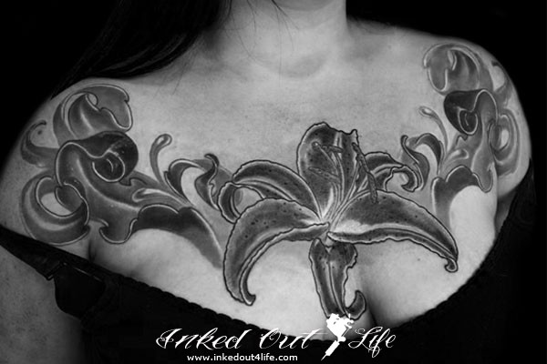 Black & White Lilly Tattoo | Black & White Lilly Tattoo, Lilly Tattooo