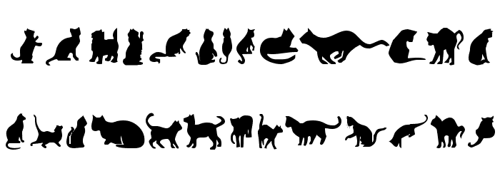 Cat Silhouettes Font