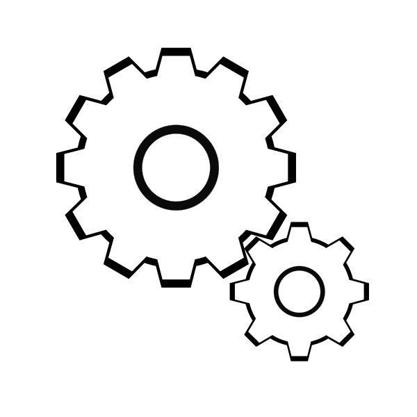 Simple Gears SVG Vector file, vector clip art svg file - ClipartsFree