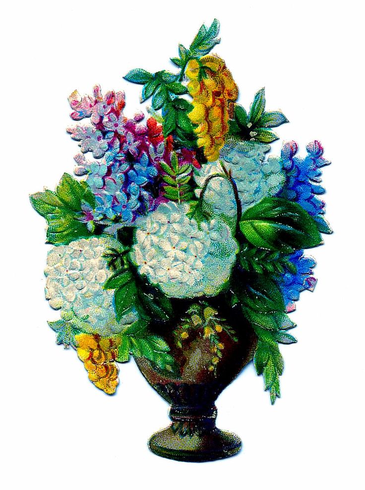 Vintage Victorian Clip Art - Floral Urn