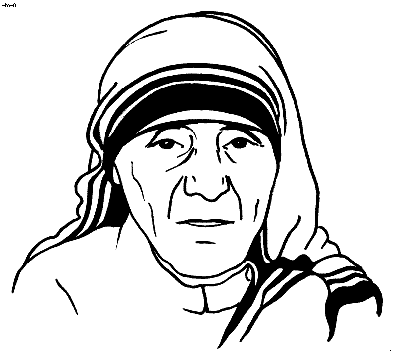 Mother Teresa coloring pages | The Blessed Teresa of Calcutta