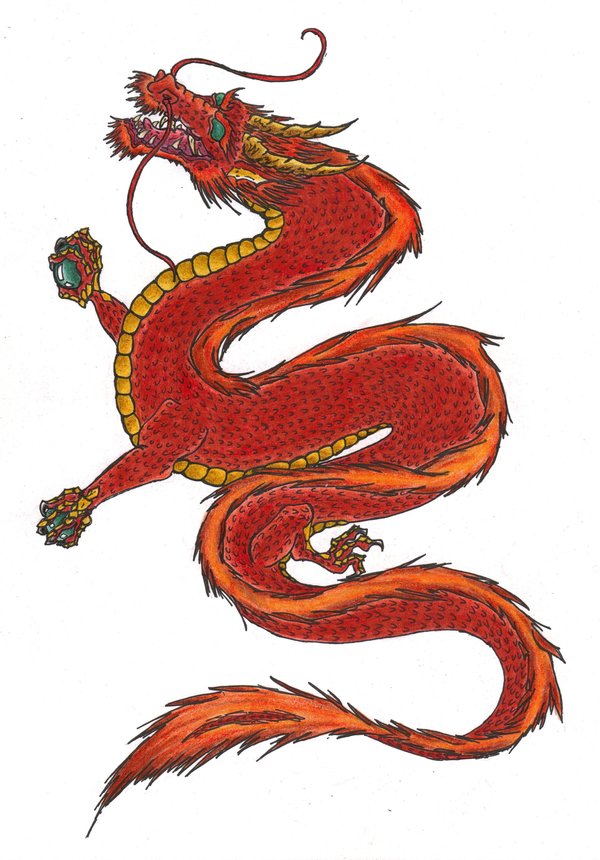 Red Chinese Dragon Cake Ideas and Designs