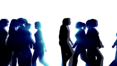 People Walking By 3D Vector Silhouette Animation Stock Footage ...