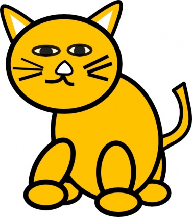 Cat Round clip art Vector Download Free Vector